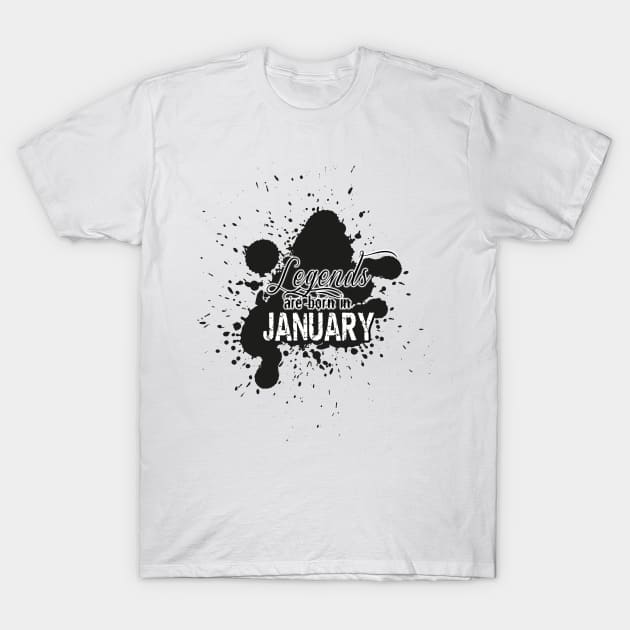 the legends were born in January T-Shirt by JPS-CREATIONS